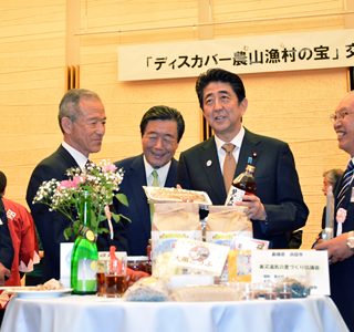 安倍首相も出席して首相官邸で開かれた交流会（写真提供・農林水産省）